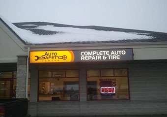 Front of The Shop During Winter Night